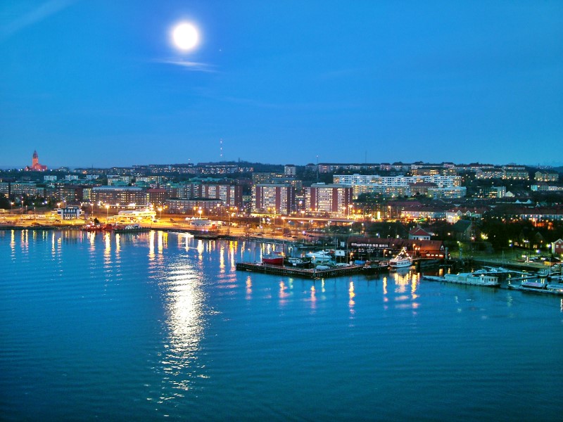 Göteborg al chiaro di luna
